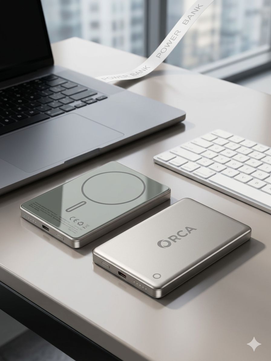 Orca Ultra-Thin Magnetic Wireless Power Bank – 5000mAh 2