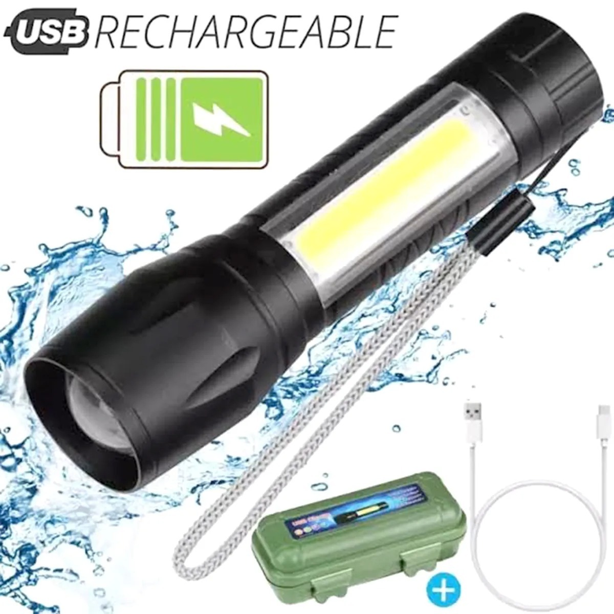Rechargeable LED Flashlight Torch