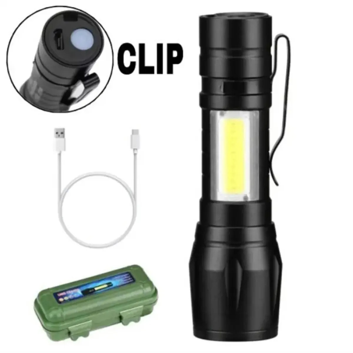 Rechargeable LED Flashlight Torch 3